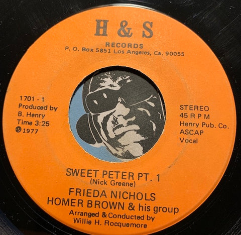 Frieda Nichols & Homer Brown - Sweet Peter pt.1 b/w pt.2  - H&S #1701 - Funk