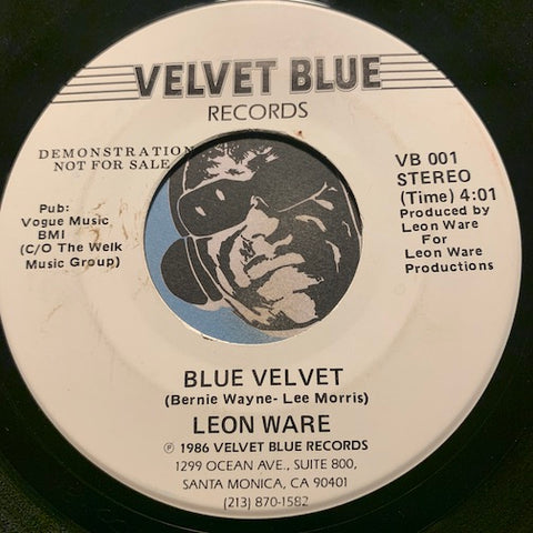 Leon Ware - Blue Velvet b/w same - Velvet Blue #001 - Soul