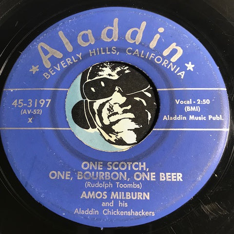 Amos Milburn - One Scotch One Bourbon One Beer b/w What Can I Do - Aladdin #3197 - R&B