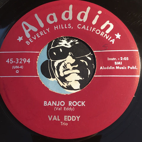 Val Eddy Trio - Banjo Rock b/w Take My Heart - Aladdin #3294 - R&B Instrumental