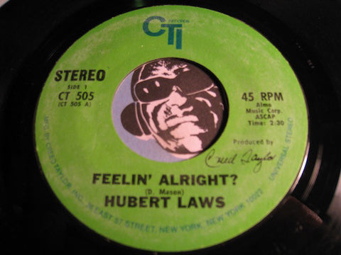 Hubert Laws - Feelin Alright b/w Let It Be - CTI #505 - Jazz Funk