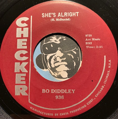 Bo Diddley - She's Alright b/w Say Man Back Again - Checker #936 - R&B Rocker