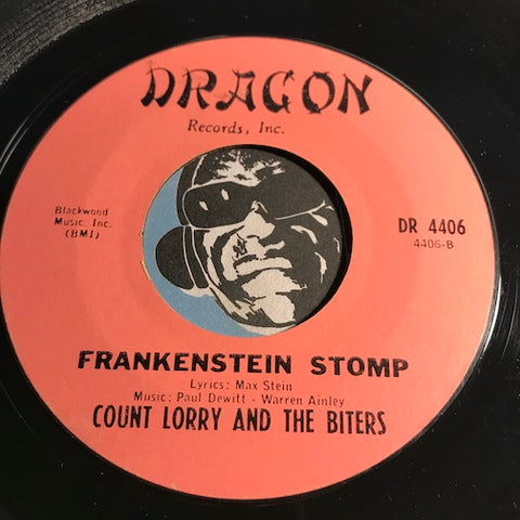 Count Lorry & Biters - Frankenstein Stomp b/w Groovin With Drag - Dragon #4406 - Rock n Roll - Christmas/Holiday