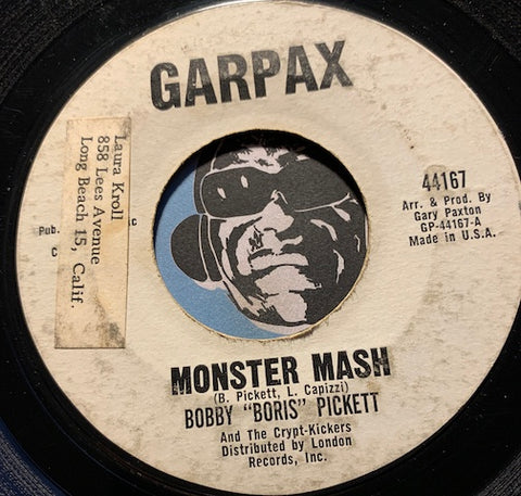 Bobby Boris Pickett & Crypt Kickers - Monster Mash b/w Monsters Mash Party - Garpax #44167 - Rock n Roll - Christmas / Holiday