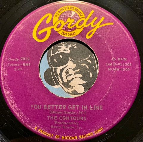 Contours - Shake Sherry b/w You Better Get In Line - Gordy #7012 - Northern Soul - R&B Soul - Motown