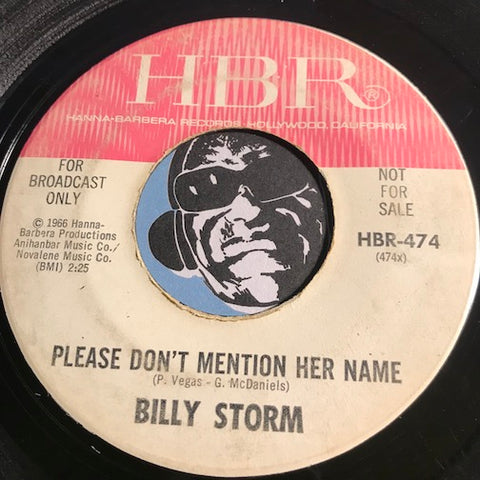 Billy Storm - Please Don't Mention Her Name b/w The Warmest Love - HBR #474 - Northern Soul