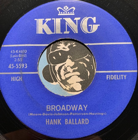 Hank Ballard - Broadway b/w Do You Know How To Twist - King #5593 - Funk - R&B Soul