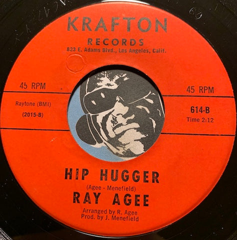 Ray Agee - Hip Hugger b/w They Call It Merry Xmas - Krafton #614 - R&B Instrumental - Christmas/Holiday