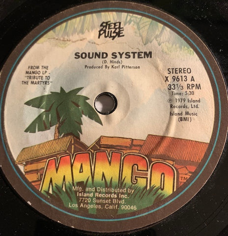 Steel Pulse - Sound System b/w Ku Klux Klan - Mango #9613 - Reggae