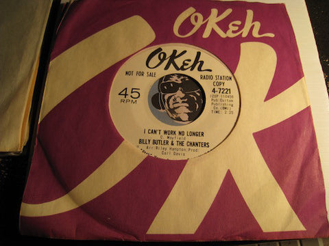 Billy Butler & Chanters - I Can't Work No Longer b/w Tomorrow Is Another Day - Okeh #7221 - Northern Soul