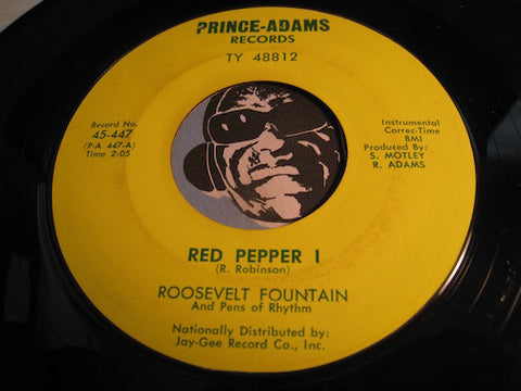 Roosevelt Fountain & Pens Of Rhythm - Red Pepper pt.1 b/w pt.2 - Prince-Adams #447 - R&B Mod