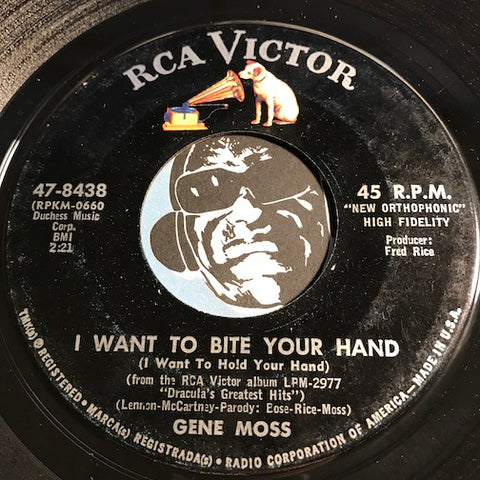 Gene Moss - I Want To Bite Your Hand (I Want To Hold Your Hand) b/w Ghoul Days (School Days) - RCA Victor #8438 - Rock n Roll - Christmas / Holiday