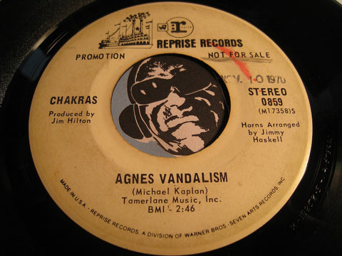 Chakras - City Boy b/w Agnes Vandalism - Reprise #0859 - Psych Rock