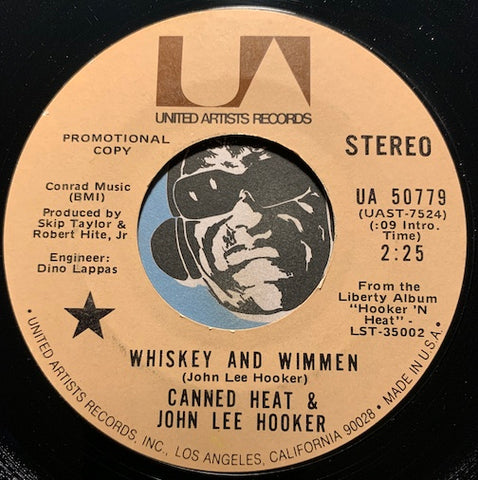Canned Heat & John Lee Hooker - Whiskey and Wimmen b/w same - United Artists #50779 - Rock n Roll