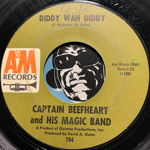 Captain Beefheart & His Magic Band - Diddy Wah Diddy b/w Who Do You Think You're Fooling - A&M #794 - Garage Rock