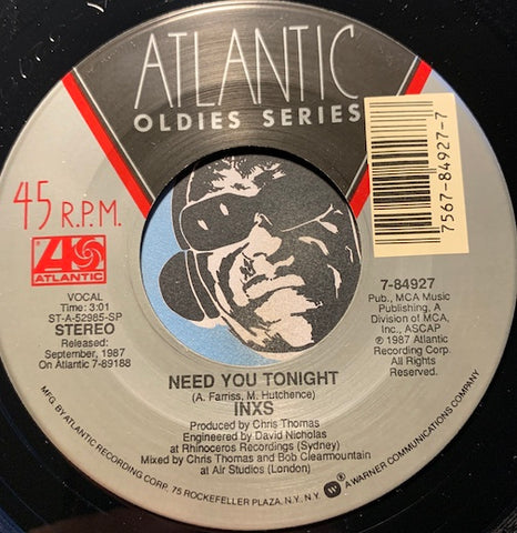 INXS - Need You Tonight b/w Devil Inside - Atlantic Oldies #84927 - 80's - Rock n Roll