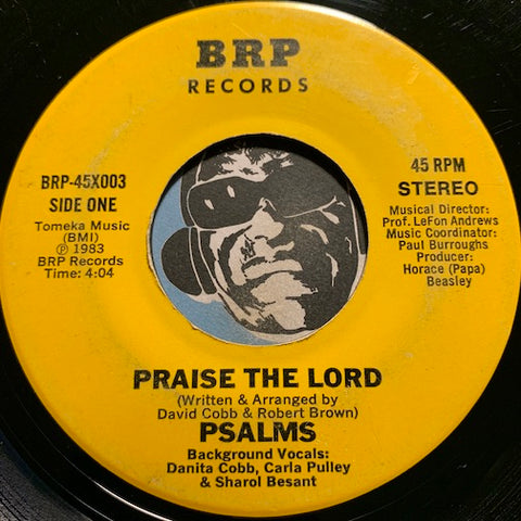 Psalms - Praise The Lord b/w Call On Jesus - BRP #003 - Gospel Soul - Funk Disco