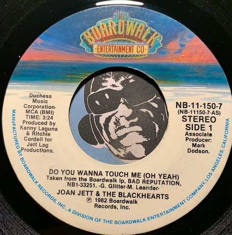Joan Jett & Blackhearts - Do You Wanna Touch Me (Oh Yeah) b/w Victim Of Circumstance - Boardwalk #11-150 - 80's - Rock n Roll