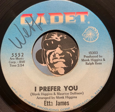 Etta James - I Prefer You b/w I'm So Glad (I Found Love In You) - Cadet #5552 - R&B Soul - Northern Soul