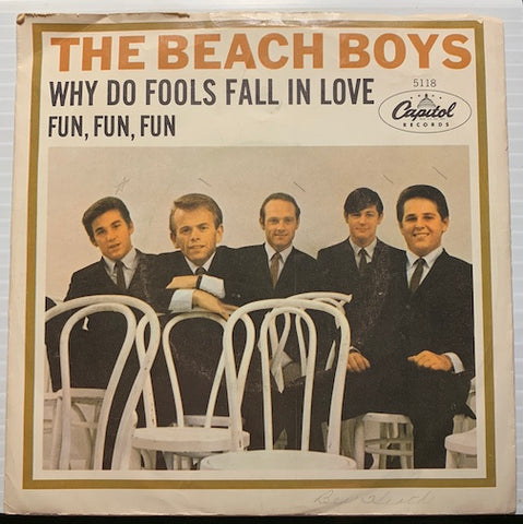 Beach Boys - Fun Fun Fun b/w Why Do Fools Fall In Love - Capitol #5118 - Surf - Picture Sleeve