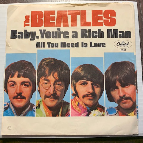 Beatles - Baby You're A Rich Man b/w All You Need Is Love - Capitol #5964  - Picture Sleeve - Rock n Roll