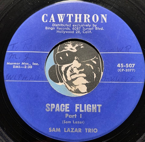 Sam Lazar Trio - Space Flight pt.1 b/w pt.2 - Cawthron #507 - Jazz Mod