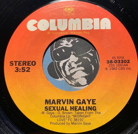 Marvin Gaye - Sexual Healing b/w instrumental - Columbia #03302 - Soul