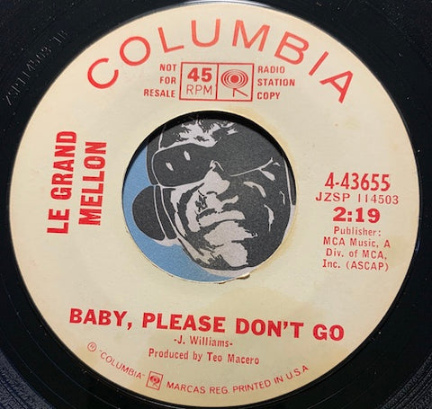 Legrand Mellon - Baby Please Don't Go b/w Summertime - Columbia #43655 - R&B Mod