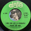 Peaches And Herb - For Your Love b/w I Need Your Love So Desperately - Date #1563 - R&B Soul