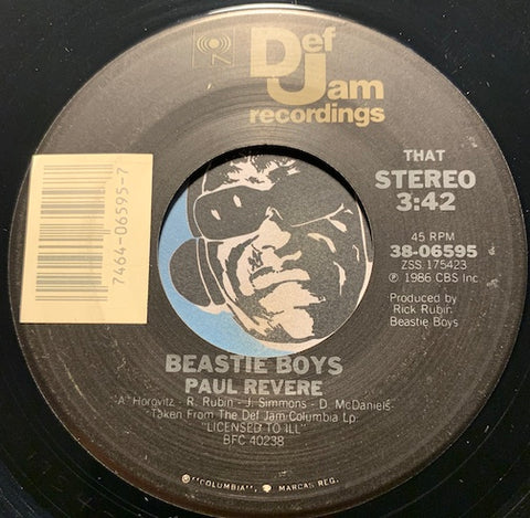 Beastie Boys - Paul Revere b/w (You Gotta) Fight For Your Right (To Party) - Def Jam ##06595 - Rap