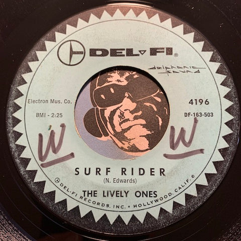 Lively Ones - Surf Rider b/w Surfer's Lament - Delfi #4196 - Surf