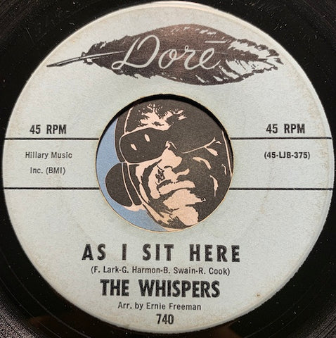 Whispers - As I Sit Here b/w Shake It Shake It - Dore #740 - Sweet Soul