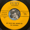 Channels - My Love Will Never Die b/w Bye Bye Baby - Fury #1021 - Doowop