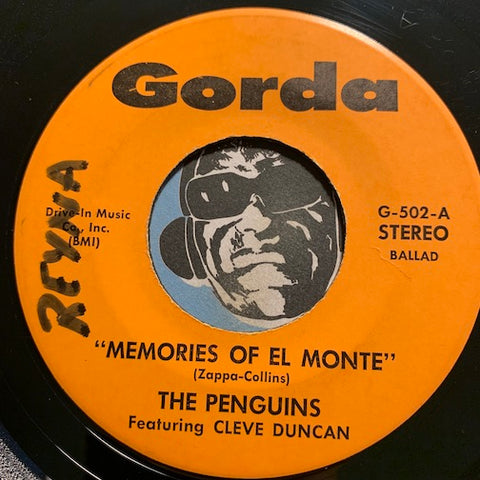 Penguins w/ Cleve Duncan / Sonny Knight - Memories Of El Monte b/w Confidential - Gorda #502 - Doowop - R&B