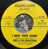 Mike & Censations - Be Mine Forever b/w I Need Your Lovin - Highland #1186 - Northern Soul - Sweet Soul