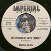Berna Dean - I Wonder b/w The President Says Walk - Imperial #5950 - R&B Soul - Popcorn Soul
