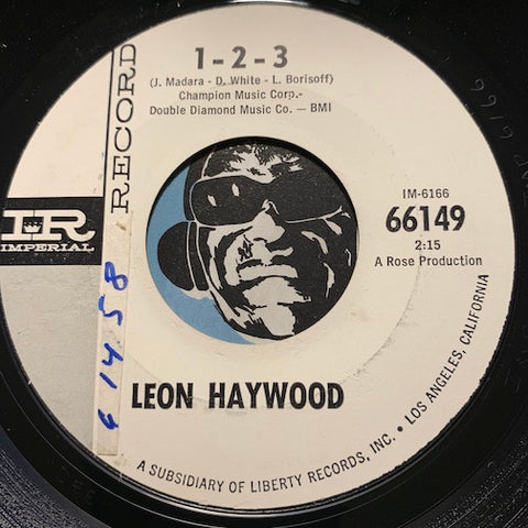 Leon Haywood - 1-2-3 b/w Soul On - Imperial #66149 - R&B Mod