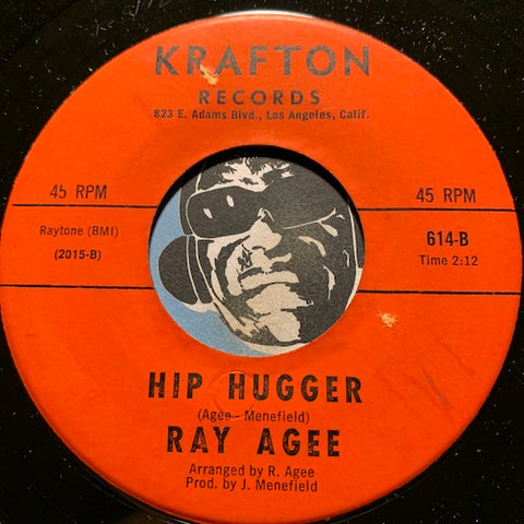 Ray Agee - Hip Hugger b/w They Call It Merry Xmas - Krafton #614 - R&B Instrumental - Christmas/Holiday