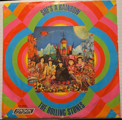 Rolling Stones - She's A Rainbow b/w 2,000 Light Years From Home - London #906-DJ - Picture Sleeve - Rock n Roll