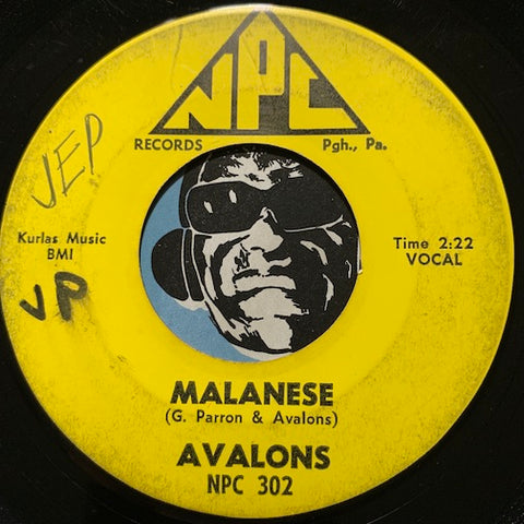 Avalons - Malanese b/w Begin The Beguine - NPC #302 - Doowop - R&B