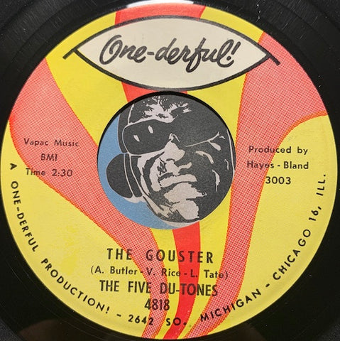 Five Du-Tones - The Gouster b/w Monkey See Monkey Do - One-Derful #4818 - R&B Soul