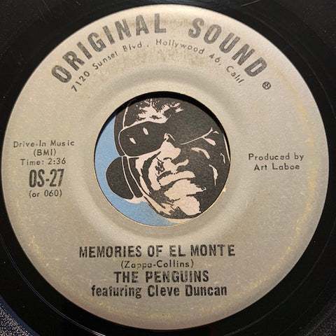 Penguins / Cleve Duncan - Memories Of El Monte b/w Be Mine - Original Sound #27 - Doowop