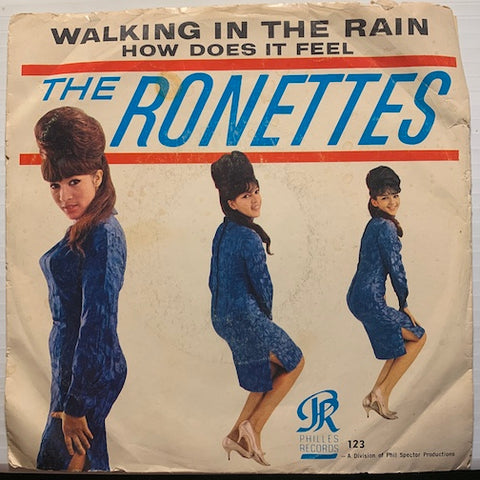 Ronettes - Walking In The Rain b/w How Does It Feel - Philles #123 - Picture Sleeve - Girl Group