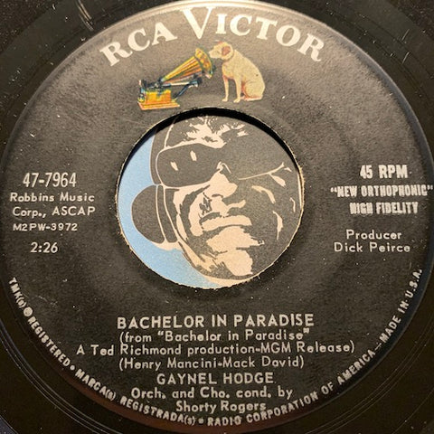 Gaynel Hodge - Bachelor In Paradise b/w The Door Is Still Open - RCA Victor #7964 - R&B