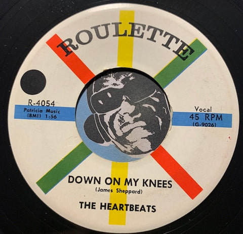 Heartbeats - Down On My Knees b/w I Found A Job - Roulette #4054 - Doowop