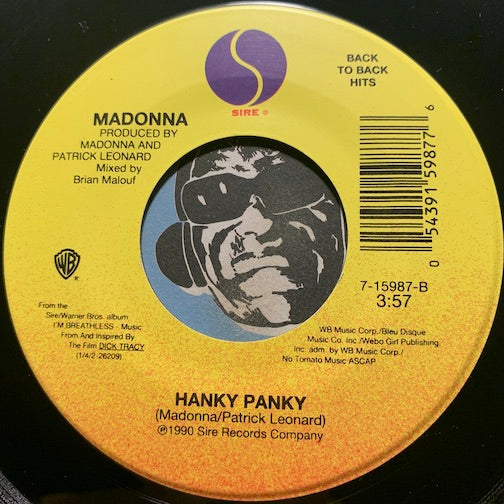 Wanted-Records - Madonna - This Used To Be My Playground b/w Hanky Panky -  Sire #15987