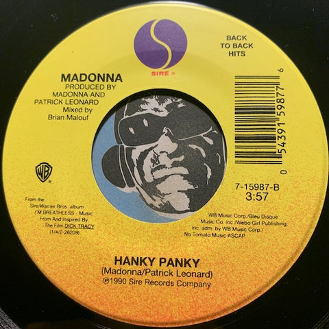 Madonna - This Used To Be My Playground b/w Hanky Panky - Sire #15987 - 80's