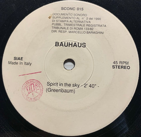 Bauhaus - Spirit In The Sky b/w blank - Stampa Alternativa #015 - Punk - 90's