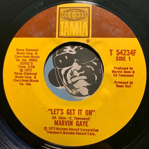 Marvin Gaye - Let's Get It On b/w I Wish It Would Rain - Tamla #54234 - Sweet Soul - R&B Soul - Motown