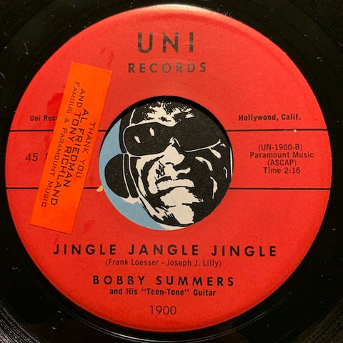 Bobby Summers - Jingle Jangle Jingle b/w Teeter Totter - Uni #1900 - Rock n Roll